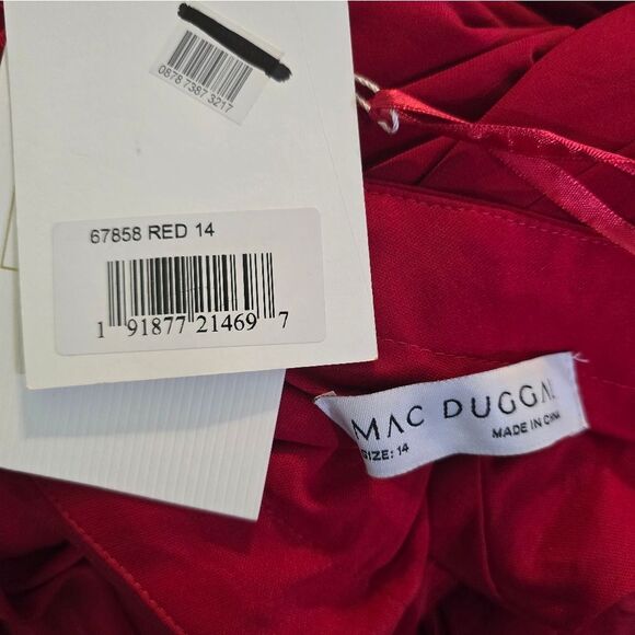 Mac Duggal Red One-Shoulder Prom Dress - Picture 5 of 5